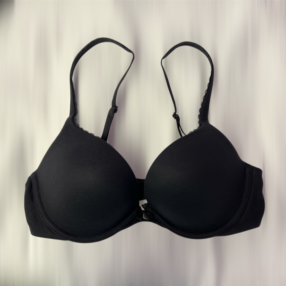 VGUC Victoria's Secret Black Body By Victoria Convertible Push Up Bra, 34C